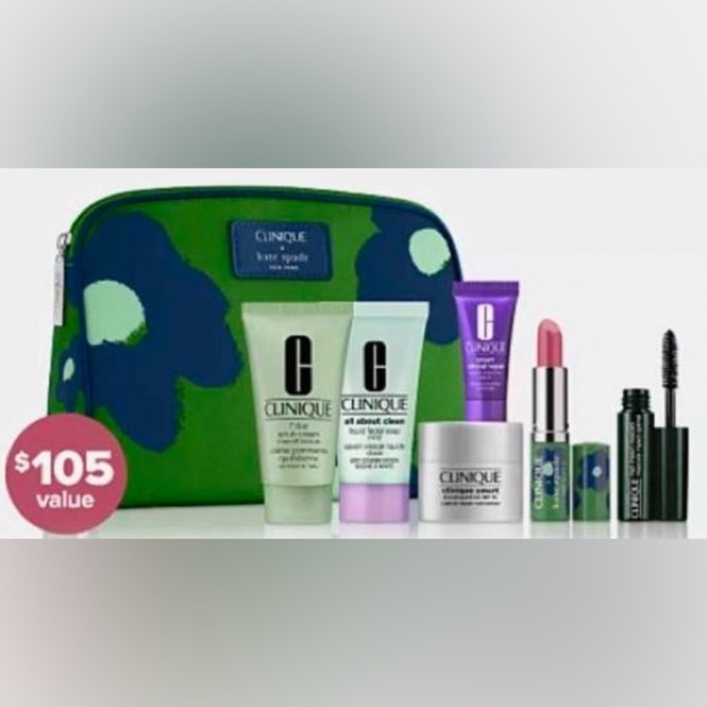 New With Tags - CLINIQUE + Kate Spade 7-Piece Gift Set